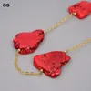 Hänghalsband guaiguai smycken 32-39mm röda ädelstenar kejserliga jasper turkois kedja halsband 35 ''
