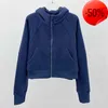 Femmes Brushed Full Zip Hoodie Jacket Sportswear LU-98 Yoga Outfits Hooded Workout Track Running Coat avec poches Outdoor Fleeces Thumb63