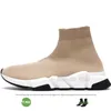 2023 sock shoes men women Graffiti White Black Red Beige Pink Clear Sole Lace-up Neon Yellow mens womens socks speed runner trainers flat platform sneakers casual 36-45