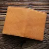 Kortinnehavare Leacool äkta lädermän innehavare Cowhide fodral för bankkort Casual Slim Wallet Coin Purse