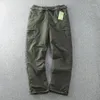 Calças masculinas calças masculinas inverno quente à prova de vento impermeável pelúcia ao ar livre carga masculino macacão reto acampamento caça equipamentos de trabalho calças