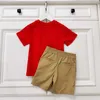 23ss designer brand boy Abito pantaloncini a maniche corte Girocollo Abito in puro cotone con stampa logo alfabeto Abbigliamento per bambini di alta qualità