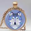 Pendentif Colliers En Gros Verre Dôme Mode Cabochon Loup Collier Art Photo Vintage Handamde Bijoux Cadeau