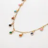 Choker Bohemian Colorful Resin Beads Necklace For Women Charm Stone Chain Chockers Handmade Party Jewelry Wholesale Collares