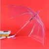 Wysokiej jakości kolorowe przezroczyste długie uchwyt Umbrella Automatyczna tęczowa wodoodporna 8. Parasole kości 4 R2