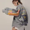 Женские куртки Harajuku Letters Jacket Женская патч патч с паттерном бомбардировщиком. Повседневная базовая базовая базовая топа