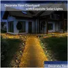 정원 장식 방수 태양 광 플러그인 접지 유형 LED 파워 야외 마당 경로 잔디밭 램프 0.4W 드롭 배달 홈 안뜰 DHD9Z