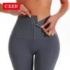 Kvinnors shapers cxzd leggings kvinnor bastu byxor fitness hög midja leggings midja tränare kropp shaper push up leggings gym yoga leggings shapers 230223