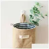 Storage Bags Nordic Style Hanging Wall Pocket Sack Sundries Organizer Cosmetic Organizers Cotton Linen Toy Drop Delivery Home Garden Dhxhb