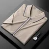 Polos pour hommes Luxe Premium Polo d'été Hommes tricotés à manches courtes Slim Fit Designer de mode coréen Demi-manches Casual T-shirt d'affaires 230223