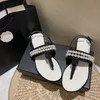 シャネルズサンドビーチチャンネルTshape Chaannel Pearl Womens Leisure Classic Sandal Sandalsデザイナーシンプル女性