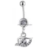 Navel Bell Button Rings D0367 Belly Ring Pink Color Drop Delivery Jewelry Body Dhgarden Dhegj