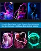 LED Stage Lighting Fiber Optic Whip USB Rechargeable 7 Colors 4 Modes Pixel Whip for Rave Party Music Festival Stage Show and Carnival Activities