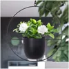 Autres Fournitures De Jardin Plante Pot De Fleur Panier Suspendu Cintre Titulaire Fer Art Décoration Murale Maison Cour Courant Goutte Livraison Patio La Dhpw5