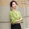 Women's Blouses Spring Fall Mode Button Up en shirts for Women Business Work Wear Ol Styles LADES LADES Blouse vrouwelijke top