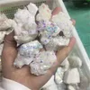 Dekorativa figurer Natural Angel Aura Clear Crystal Cluster Reiki Gemstone Quartz Rough Mineral Stone Healing Home Decoration Feng Shui