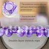 Strand Natural Gemstone Dog Teeth Amethyst Bracelet Gems Stones 8mm Beads Healing Crystal Quartz Chakra For Women Gifts Unisex