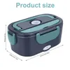 Lunch Boxes Electric Food Warmer Reusable 304 Stainless Steel Portable LeakProof Heating 60W HeatResistant 230222