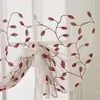 Curtain Polyester Flower Print Kitchen Valance Drape Short Window Home Decor