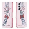 Patronen Cases voor Samsung A14 A34 A54 S23 A04 A33 A23 A53 A73 M33 Ultra plus 4G 5G Wallet Leather Flower Case