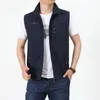 Men's Vests Spring Summer Breathable Vest Many Pockets Men Outdoors Pocket Waistcoat Male Pographer Tactical Big Size Sleeveless Jacket 230223