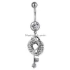 Navelklockknapp ringer D0380 Belly Ring Mix Colors Drop Leverans smycken Body Dhgarden Dhtyq