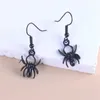 Stud Earrings Creative Fashion Halloween Acrylic Black Spider Hollow Web Drop Women's Pendant Party Jewelry