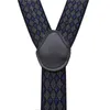 Hängslen 1.38 "Breddknapp Suspenders Black Real Leather Suspender Y-back Shape Man Ligas Tirantes Stretch Hangeband 3.5*120cm 230222