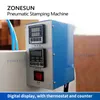 Zonesun Calor Pression Acessórios ZS-819C4 LOGO DE LOGO PERSONALIZADO DE RESPOSSÃO PNUEMÁTICA MÁQUINA DE TELAMENTO DE TELAÇÃO PNOFOL