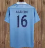 98 99 KUN AGUERO Retro Mens Soccer Jerseys Home Away 08 09 SILVA TEVEZ TOURE DZEKO DE JONG KOMPANY 07 08 Football Shirt