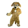 Performance Long Fur Furry Dog Fox Mascot Costumes Cartoon Elk Character Dress Suits Carnival Adults Storlek Julfödelsedagsfest Halloween Outdoor Outfit Suit