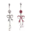 Navel Bell -knop Ringen D0050 Bowknot Belly Ring Mix kleuren Drop levering sieraden body dhgarden dhfvy