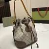 Womens Designer Drawstring Bucket Bag Ophidia Shoulder Bags Barrel Handv￤skor Ryggs￤ck Luxurys l￤der Crossbody Classic Letter Prints G Purse 2302232D