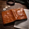 Wallets AETOO Retro Wash Men's Short Leather Purse Simple Plant Tanned Small Money Clip High-grade Head Layer Cowhide Student Wallet