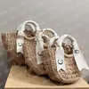 Дизайнерские отдыха деревянные корзины сумки Raffia Соломенные сумки летняя пляжная трава сплетен C Сумочки Большой маленький мини -размер ручка ленты