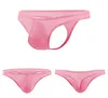 Underpants Sexy Men Thong Briefs Underwear Ice Silk Thin Panties Lingerie Brief Male Breathable T-Back Thongs