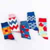 Calzini da uomo Paio di calzini unisex in cotone Happy Sock Uomo Donna Stile britannico Casual Harajuku Modello Marchio Moda Novità Arte per coppia Calzini divertentiMe