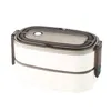 Servis upps￤ttningar av plast Bento Lunch Container Icke-breakable Easy Cleaning Box f￶r Sallad Baby Storage Gass