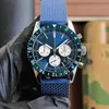Breitling Quartz 43mm MEN MENS Watch Movement Watches For Men Business Wristwatch Rubber Strap Waterproof Wristwa High Quality Original