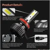 Altro sistema di illuminazione Luci per auto Pampsee H4 Led H7 H8 H11 Lampada per faro H1 H3 H13 9004 9007 9005 Hb3 9006 Hb4 Bbs 12V 24V 6000K Dhkdp