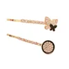 No Bend Rhinestone Hair Wstbon Clips Butterfly Side Gangs Fix Fringe Barrette Akcesoria Kobiet Dziewczęce Stylowanie 1699