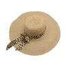 Chapeaux à large bord monochrome pliable casquette femme été soleil tissé arc paille casquettes en plein air chapeau de plage vente