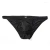 Mutande Uomo Sexy Sottile Seta Ghiaccio Traspirante U Convesso Marsupio Slip Intimo Intimo Bikini