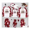 Familjsmatchande kläder pyjamas julkvinnor män barn baby pyjamas par kläder set mor far barn xmas pj look drop dhsgq