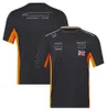 2023新しいF1フォーミュラ1チームドライバーズTシャツポロシャツイエローレーシングスーツ半袖夏F1公式ウェブサイトSAME Tシャツ