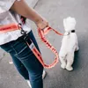 猫の首輪は、調整可能な手のない犬のリーシュペットウォーキングランニングジョギングリーシングウエストベルト胸ストラップトラクションロープ230222