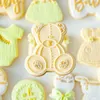 Baking Moulds Baby Birthday Cookie Press Stamp Mold Shower Embossed Tools Fondant Pastry Sugar Craft Cutter Mould