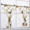 Curtain 3PCS Fashionable Curtains Set Kitchen American Style See-through Casual Semi Sheer Valances For Windows