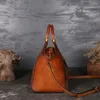 Borse da sera Retro donna spalla vintage borse in vera pelle di vacchetta cinese originale stampa totem modello borsa tote femminile fatta a mano