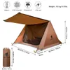 Tält och skyddsrum ingenpole bärbar utomhus camping tält 3 säsong tält ultralight skydd bakare stil tält vattentät turist ryggsäck tält J230223